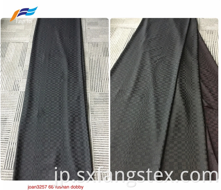 Dubai Formal Black Polyester Rayon Fushan Stripe Fabric 6